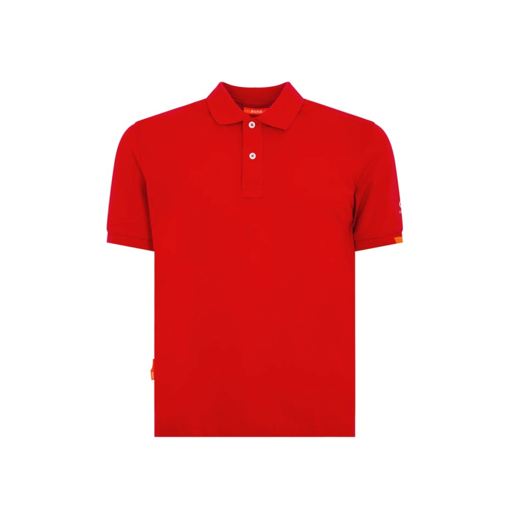 POLO SUNS FEDERICO BACK FLAME RED COTONE ELASTICIZZATO