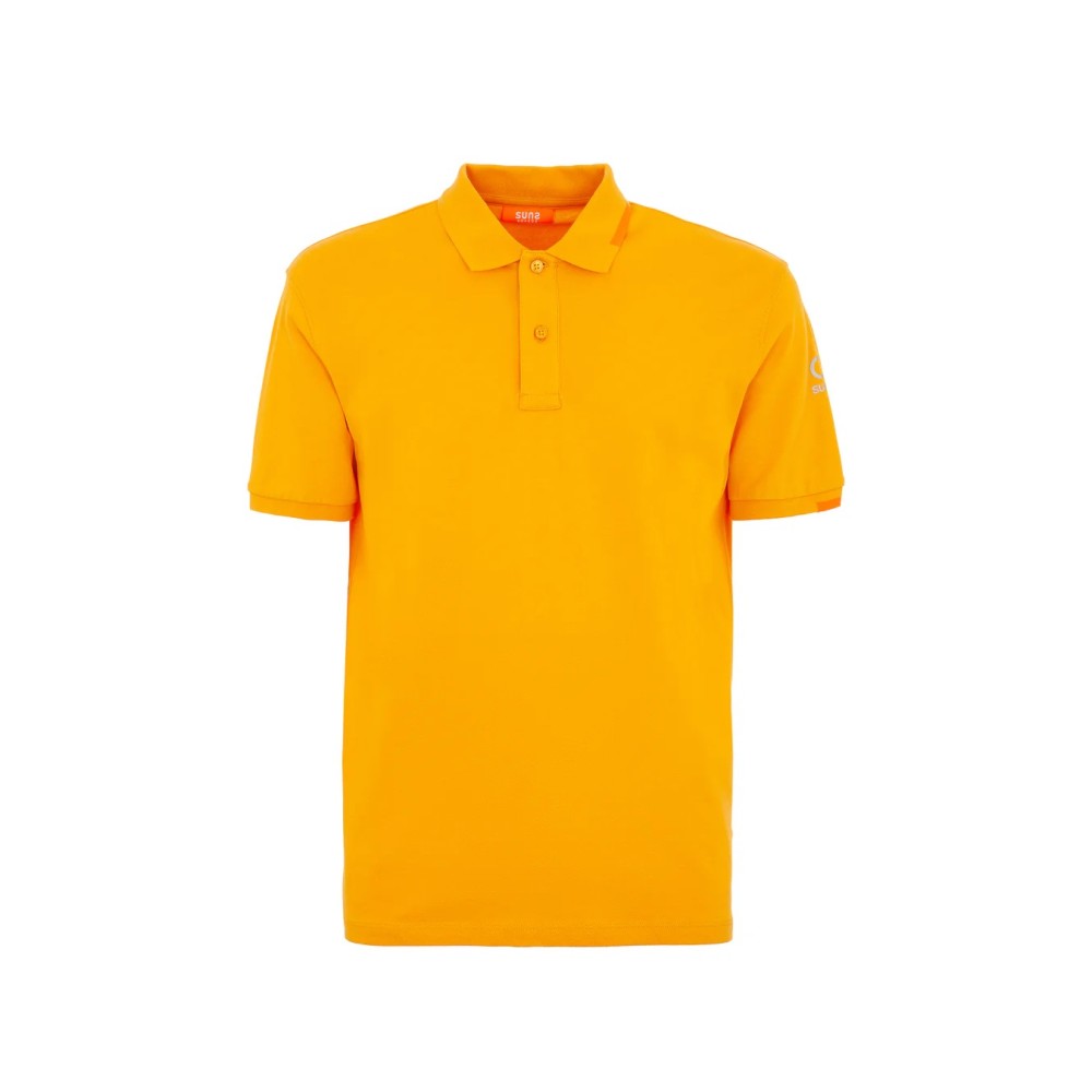 SUNS FEDERICO TAG AMBER PIQUET POLO SHIRT